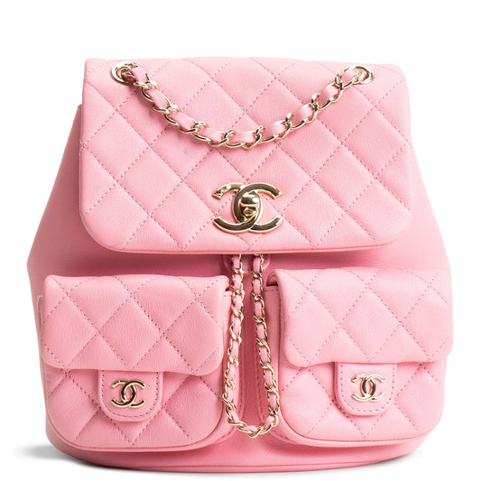CHANEL 2023 Small Quilted Backpack - Pink